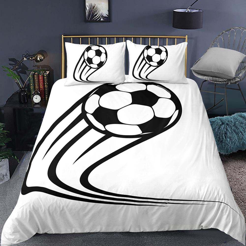 Football Bedding Set Printing Pillowcase Quilt Cover Soccer Duvet Covers Home Textiles Queen King Size Sport Theme Quilt Cover