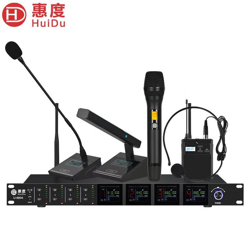 Профессиональная беспроводная UHF микрофонная система HuiDu (Китайская версия)