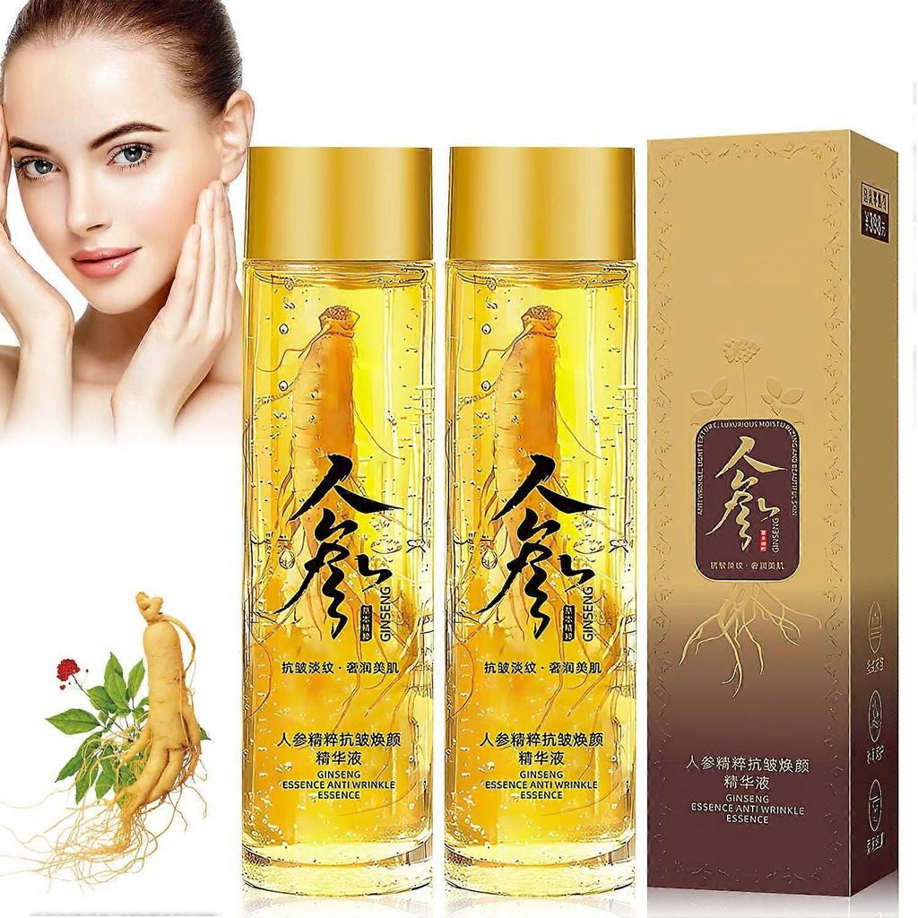 2pcs Ginseng Extract Liquid, Ginseng Anti-Wrinkle Serum, Ginseng Essence Oil, Ginseng Serum for Tightening Reduces Fine Lines