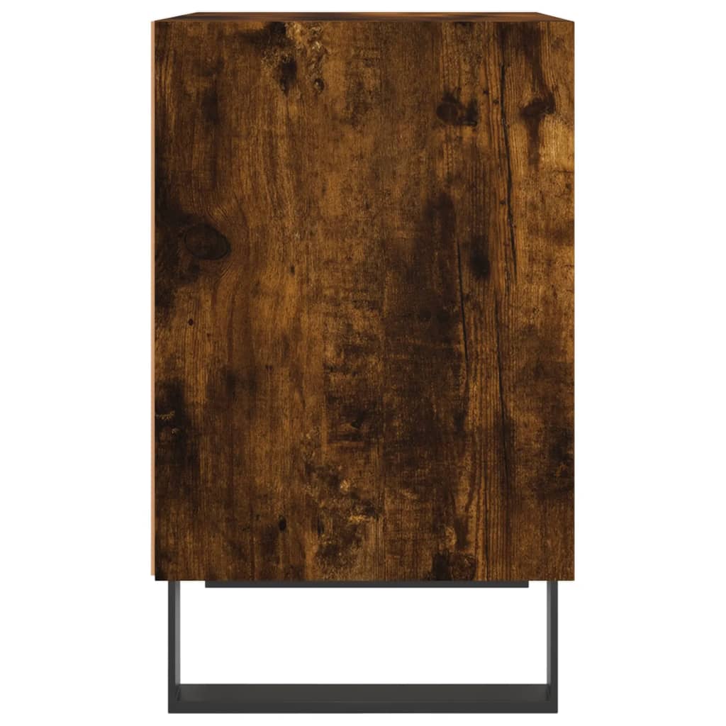 Nightstands (2 pcs) Smoked Oak Finish 40 x 30 x 50 cm Engineered Wood