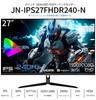 JAPANNEXT Gaming Monitor 240Hz 1ms Full HD 1920x1080 Resolution IPS Panel Display Light Viewing 27-inch (HDMI/DisplayPort/VESA Compatible/Blue