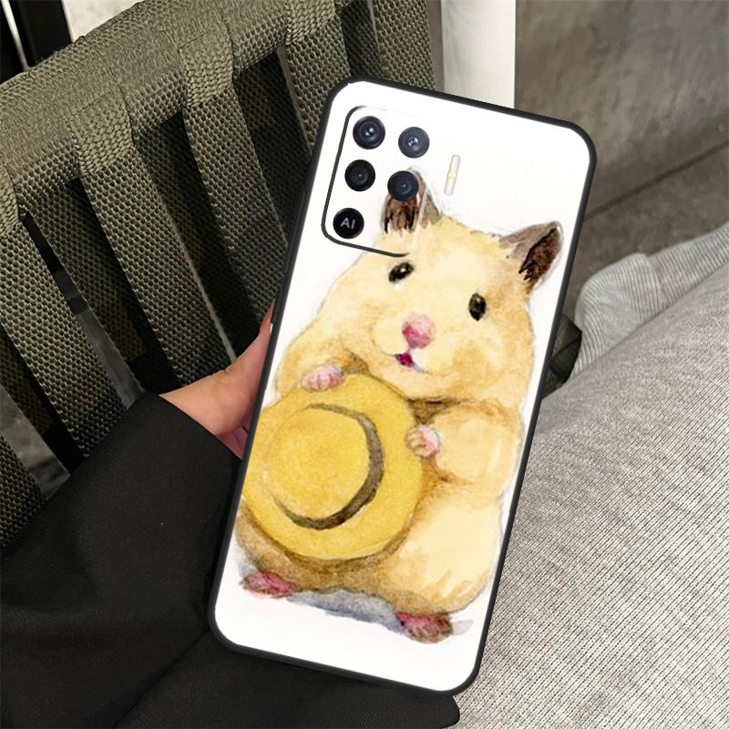Художественный чехол для хомяка для Oppo A80 A60 A40 A94 A54 A98 A78 A18 A38 A58 A16 A76 A96 A17 A77 A74 A57S A15 Чехол