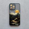 INS Горный речной пейзаж Закат Чехол для телефона Для iPhone 11 12 13 14 15 16 Pro Max Plus Mini XR X XS 7 8 Plus Ударопрочный чехол