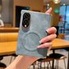 Luxury Plating Bumper Retro Denim Texture Case for Samsung Galaxy Z Fold 8 Ultra 8 7 for Magsafe Magnetic Hinge Protection Cover