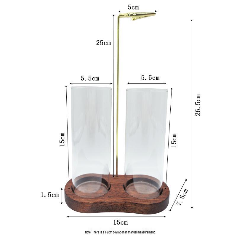 Figure-8 Glass Cup Incense Holder: Anti-Ash Meditation & Yoga Decor