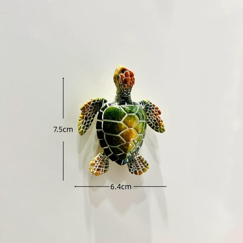 France Tahiti Marine Animals Resin Fridge Magnet Stickers Travel Souvenir Gift Landscape Refrigerator Magnet Home Kitchen Decor