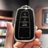 TPU Car Key Case Full Cover Shell For Toyota Prius Camry Corolla CHR C-HR RAV4 Land Cruiser Prado Keychain Accessories
