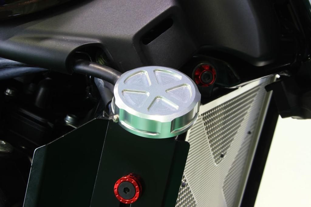 POSH 132215-03 Motorcycle Supplies Aluminum Machine Radiator Cap Z900RS/CAFE (18-20 Years), Silver