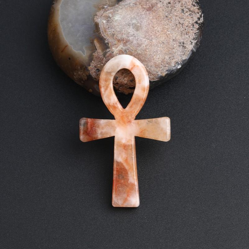 Natural Crystal Anka Cross Ornament White Citrine Egyptian Life Symbol Home Decor Gift