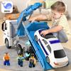 Large Rescue Tow Truck Crane Flatbed - Educational Engineering Transport Toy for Kids