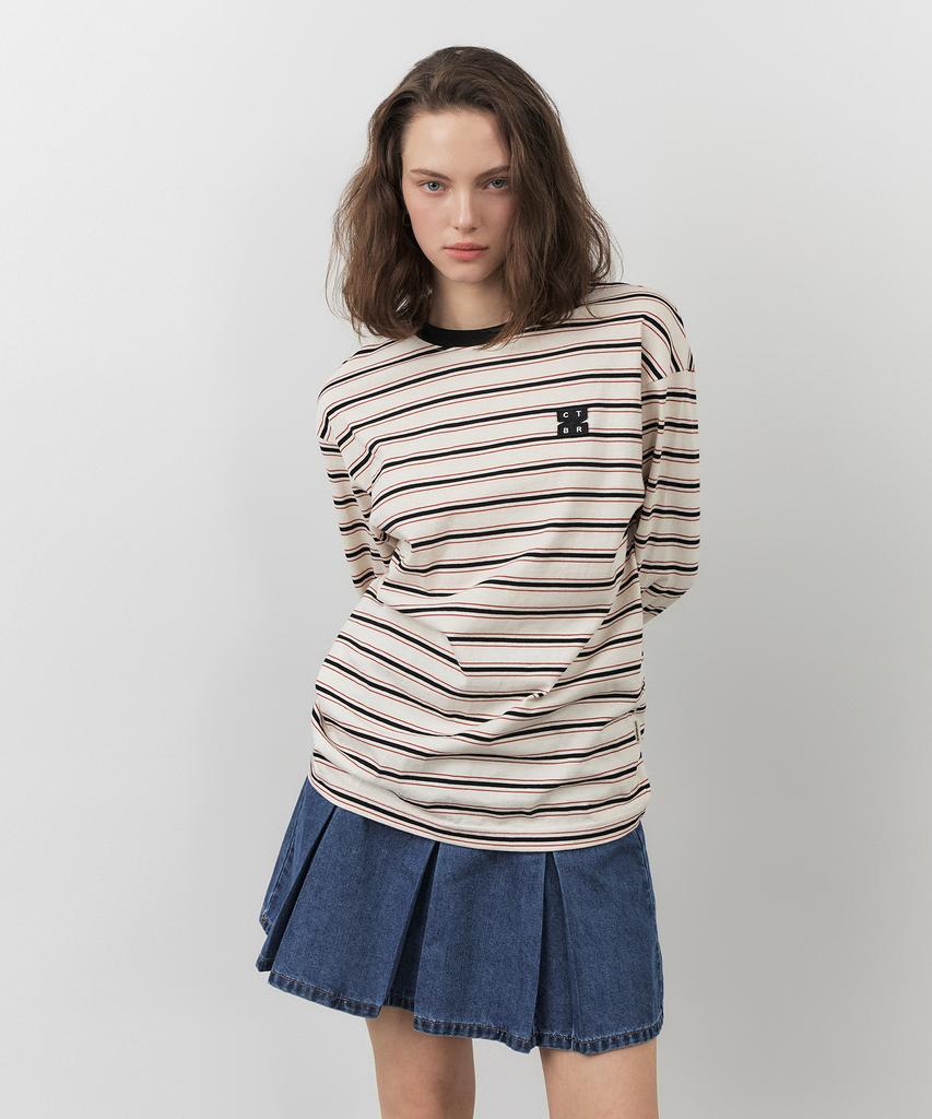 CITYBREEZE Мини-юбка из плиссированного денима_Индиго