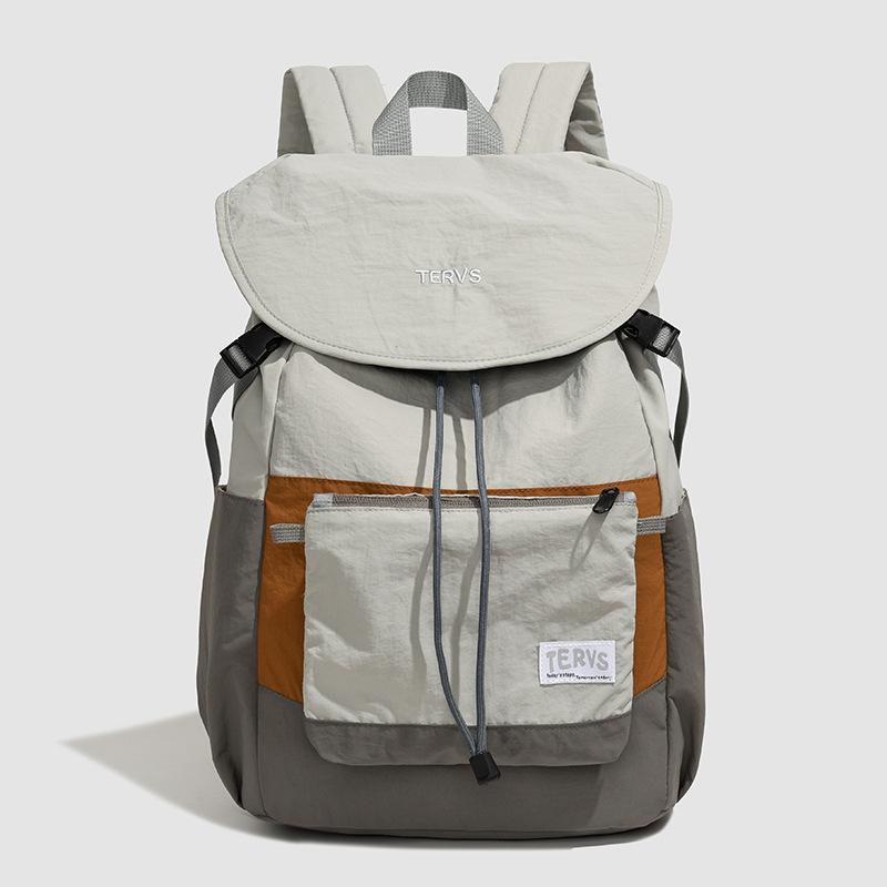 Schoolbag new mountain ins high value fresh contrasting color backpack men and women simple and lightweight travel spring outing mountaineering