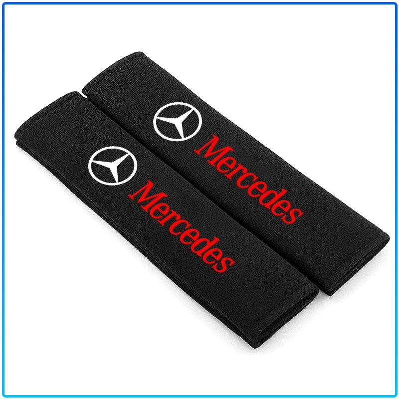 2Pcs Car Seat Belt Shoulder Pad Protective Cover Car Accessories For Mercedes Benz E260 E200 E300 W205 W212 W166 W176 W242 AMG Y3