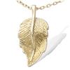 [P1261] - Gold Plated 'Gold Leaf' Necklace - 28x14 Mm