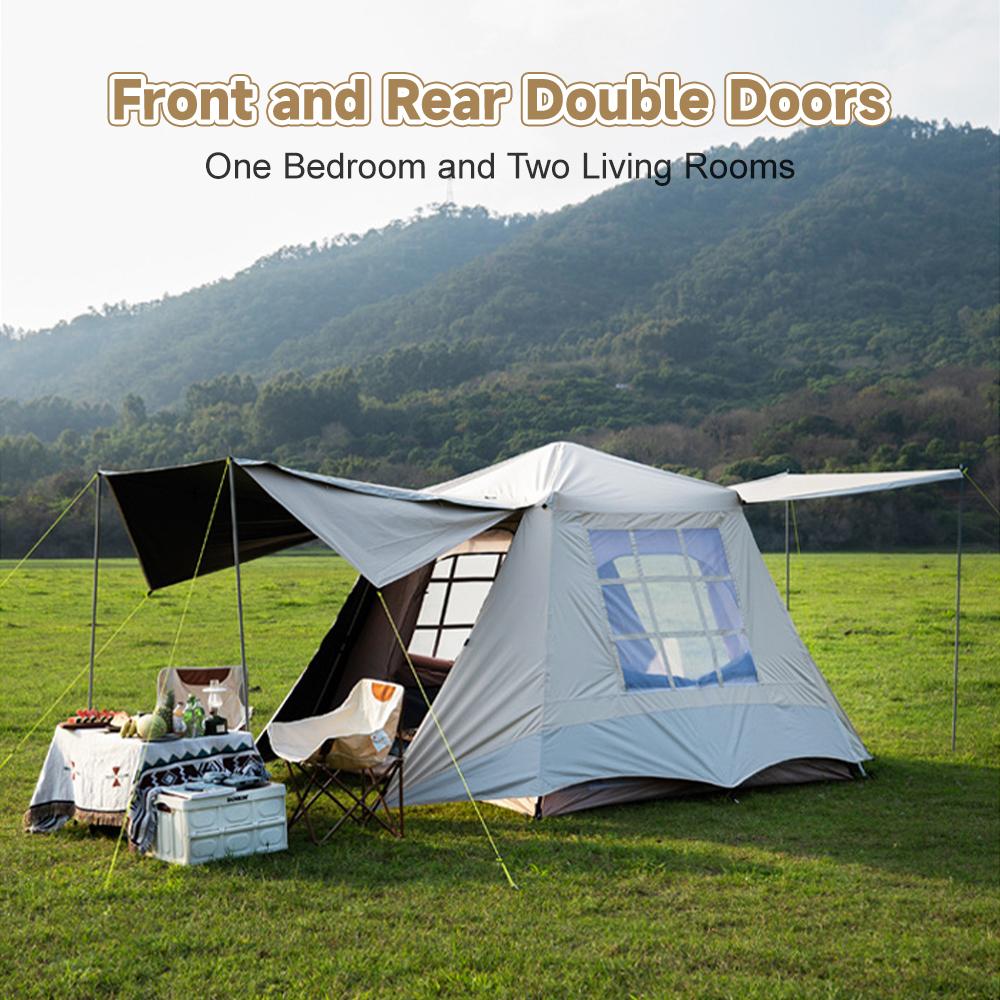 Double Layer Waterproof Camping Tent Two Door Portable Automatic Setup Tent for Camping Hiking