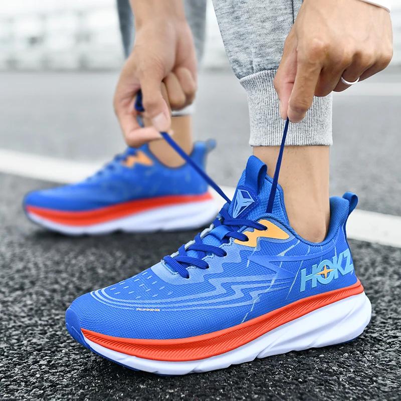 New Running Shoes Women Men Breathable Running Footwears Light Weight Walking Shoes Luxury Gym Sneakers Outdoor Sport Tennis