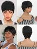 Black Curly Hair, Synthetic Wig, Short Wig with Bangs, Suitable for Women's Daily Wear