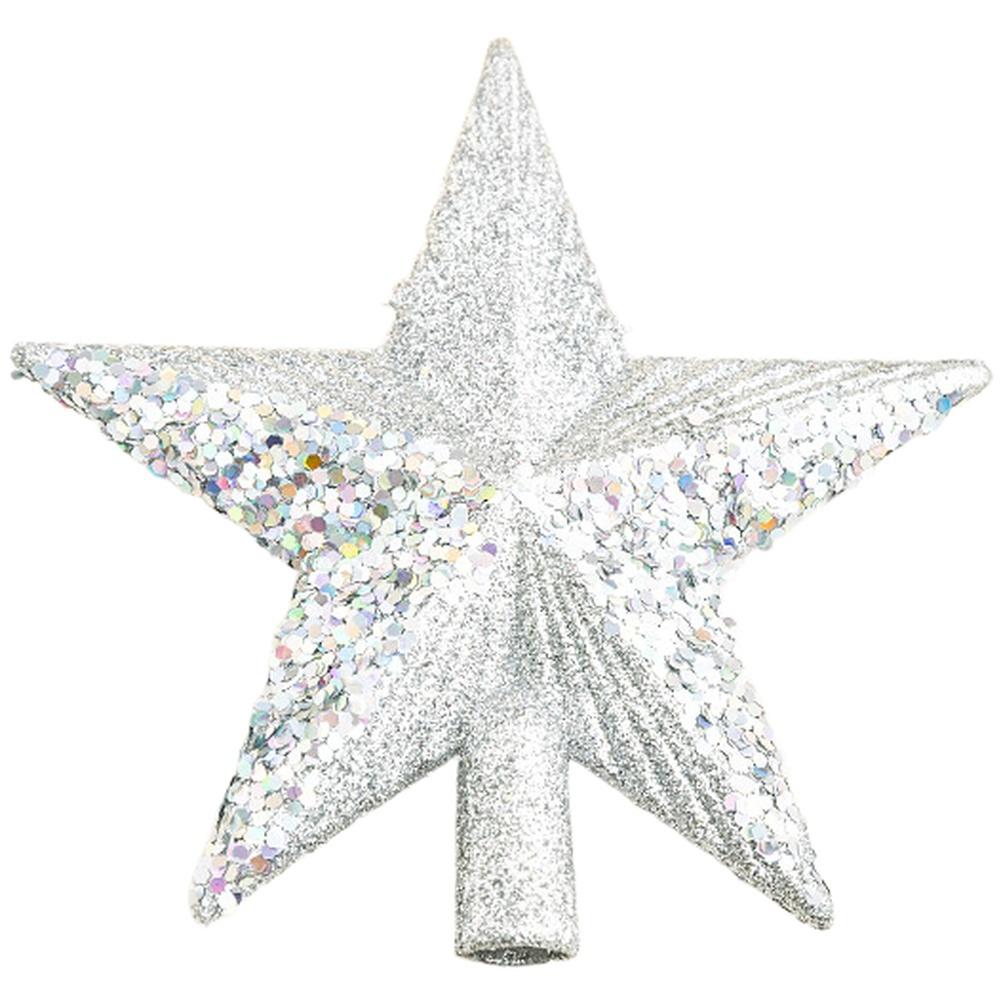 14.5/20см Звезда с пайетками Верхушка для рождественской елки Звезда Украшение для рождественской елки Сделай сам Праздничная вечеринка Домашние украшения Золотой Серебряный Красный