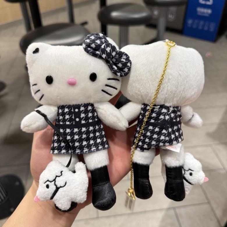 Плюшевая игрушка Kt Cat с узором в клетку Чидори и цепочкой для коллекционеров