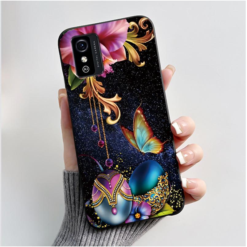 Милый мультяшный чехол для ZTE Blade L9 Fundas Capa Печатный корпус Защитная крышка Мягкий силикон Черный корпус Ударопрочный Coque