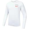 Удобная дышащая универсальная футболка с длинным рукавом для мужчин, топы чисто-белого цвета 152437401-1