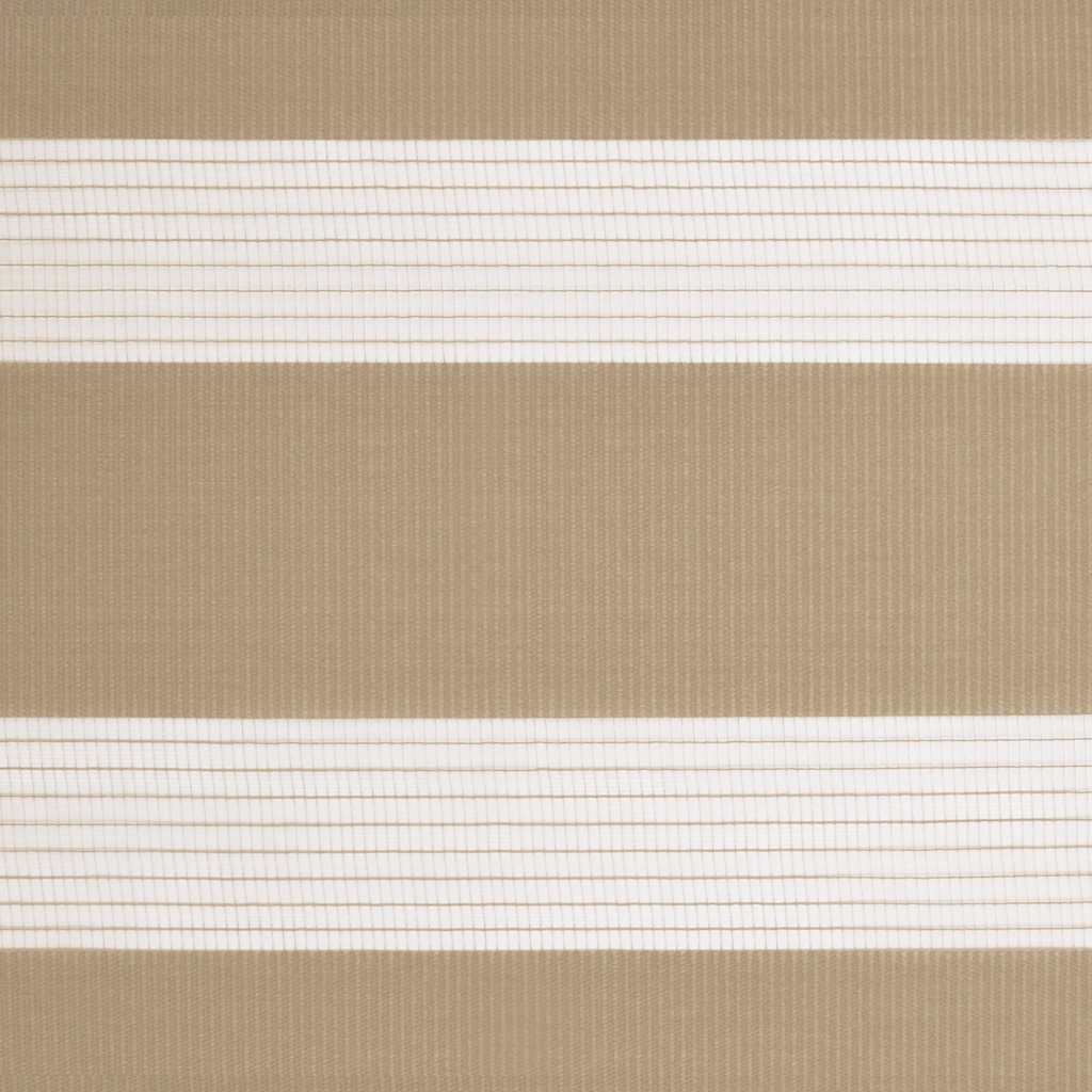 Double Zebra Roller Blind Sand Brown 75 x 230 cm Fabric Width 70.9 cm Polyester