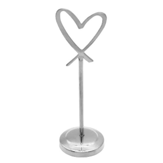 Metal Place Card Base Hollow Heart Table Number Holder, Love Stand, Holders Clip for Photos, Food Signs, Memo Notes, Weddings, Birthdays, Restaurants