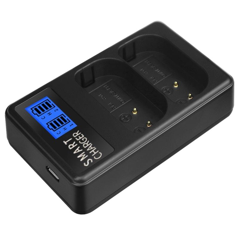 Портативные LCD Micro USB Зарядные устройства для DCS1 DCS1M DCS1R DCS1RM DCS1H Аккумулятора Удобное Двухслотное Зарядное устройство Замена