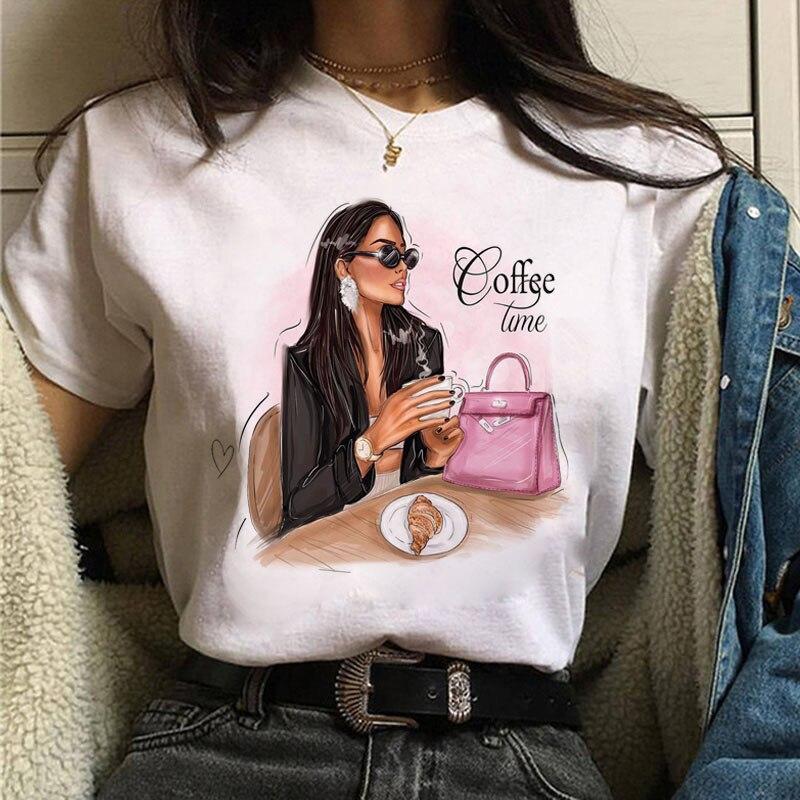 Summer Trend Letter Print Fashionable Loose Round Neck Pure Cotton Short Sleeved Top T-Shirts Women’s