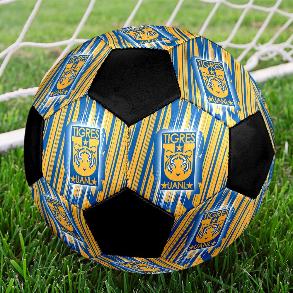 Tigres UANL Indoor Soccer Ball Colorful Machine Stitched PVC Size 5 Team Training Competition Ready Durable High-Bounce Cool Sports Gift