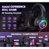 Игровая гарнитура K9 со светодиодной подсветкой RGB, шумоподавлением, стереогарнитура PS Vita с микрофоном, полноразмерные наушники для ПК, PS4, PS5, Switch, Xbox One, Mac