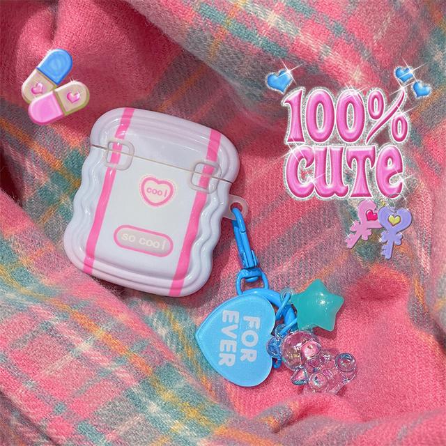 Чехол для наушников INS Heart Windmil для Airpods Pro 2, чехол с милым медведем и разноцветными бусинами, мягкий силиконовый чехол с мультяшным животным для Airpods 1 2 3