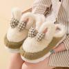 Cotton Slippers Home Autumn and Winter Wool Slippers Warm Velvet Cotton Shoes Soft Platform Shoes Couple Cotton Mop