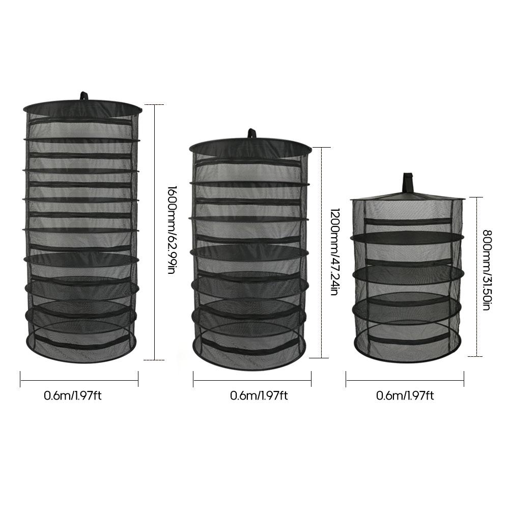 Подвесная корзина, 8 слоев, складная сушилка на молнии, сетка для сушки трав, сетка для сушилки для трав