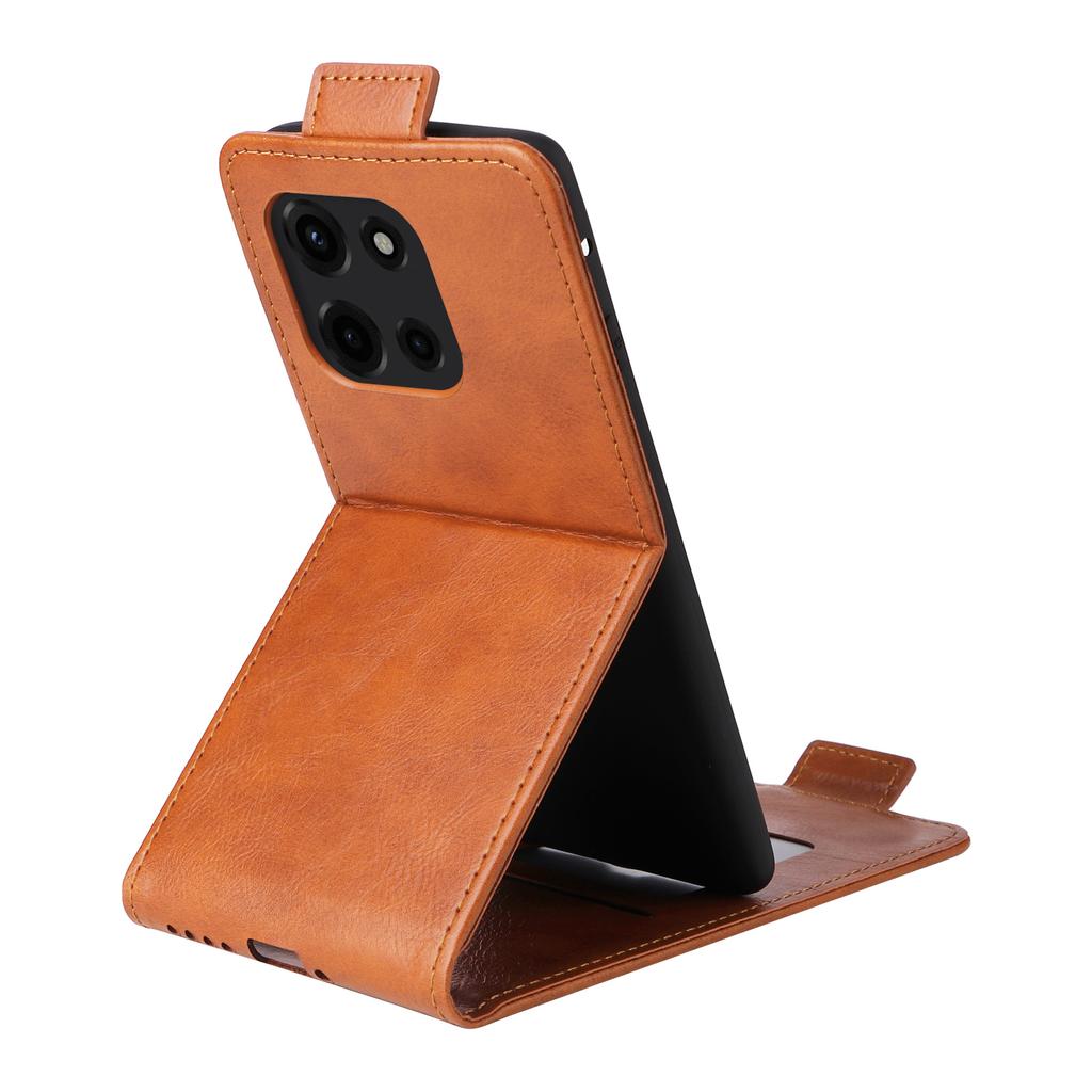 For Motorola Edge (2025) 5G Stand Case Magnetic Clasp Vertical Flip Leather Phone Cover with Card Holder