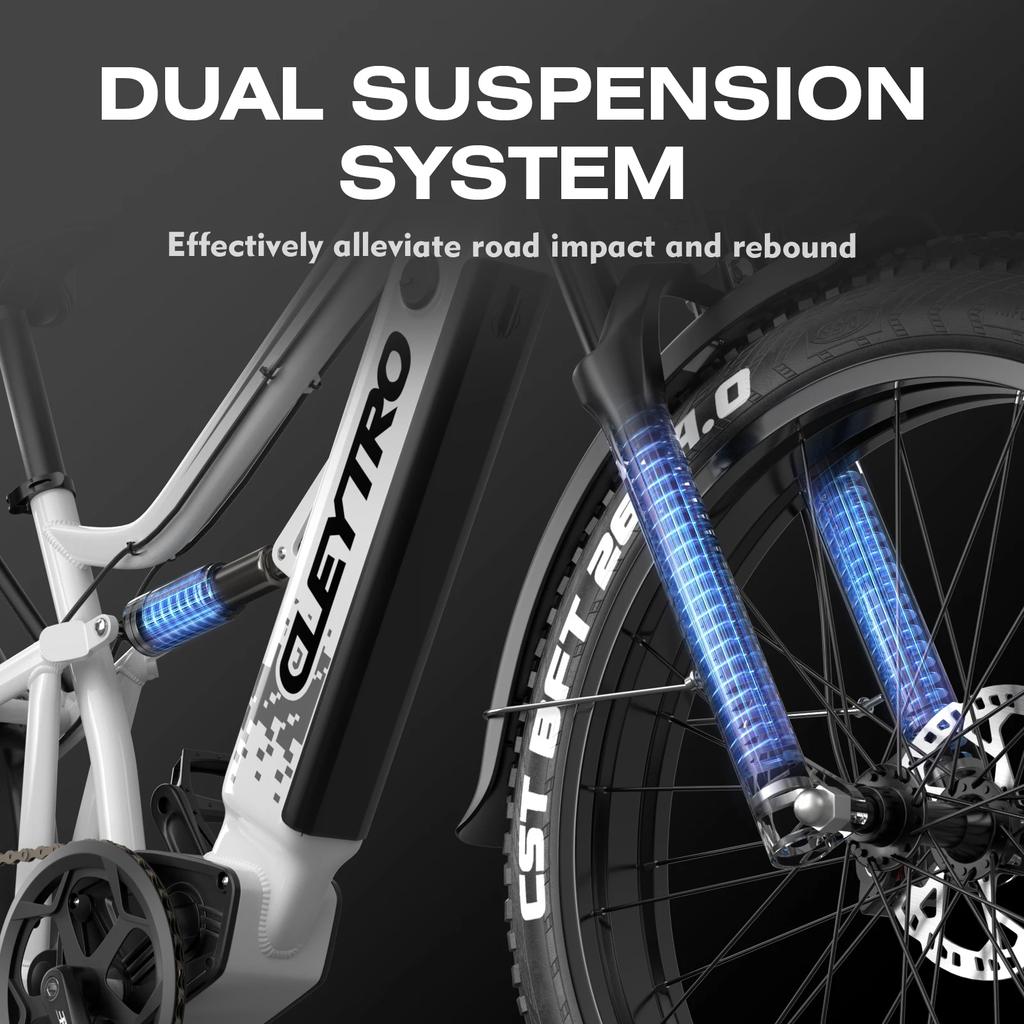 Cleytro ES7-W electric bicycle is equipped with a 750W motor and a 48V 18AH battery, with a range of 45-90 kilometers.