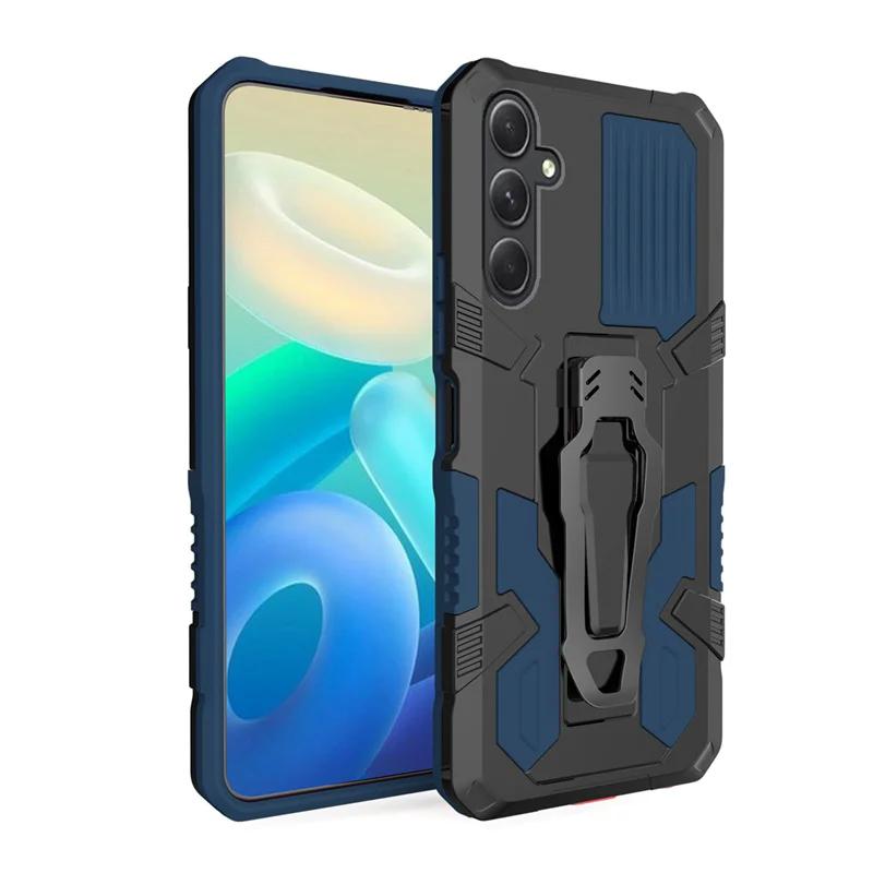 Чехол-бампер с подставкой и зажимом для ремня для Samsung Galaxy A16 A06 A55 A35 A25 A15 A05S A34 A54 5G Ударопрочный защитный чехол Fundas