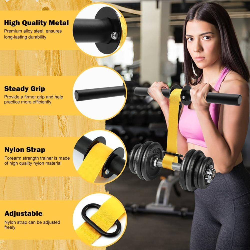 Heavy Duty Forearm Strengthener Non-slip Wrist Roller Forearm Trainer Fitness Training