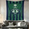 Al Ahli Wall Tapestry Aesthetic Wall Hanging Printed Fabric Blanket Decorative Tapestries for Bedroom Living Room Home Decor