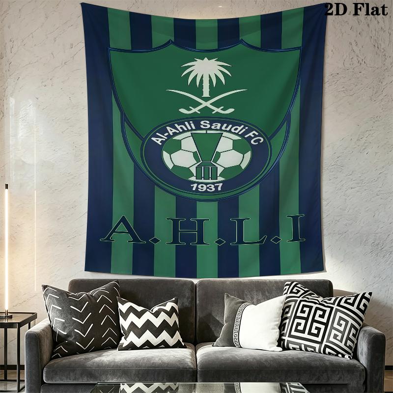 Al Ahli Wall Tapestry Aesthetic Wall Hanging Printed Fabric Blanket Decorative Tapestries for Bedroom Living Room Home Decor