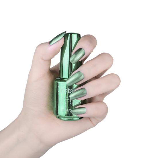 Women 20ml Quick Drying Lasting Metallic Mirror Effect Nail Art Polish Varnish Tool Manicure Gift