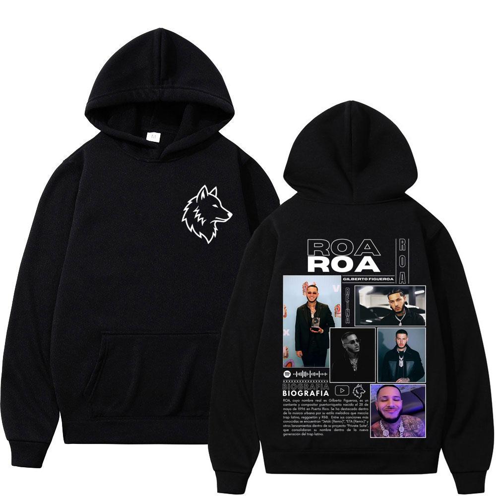 Rapper Roa New Album 2026 Tour Graphic Sweatshirts Men Women Hip-hop Hoodie Long Sleeves Casual Loose High Quality Pullover