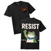 NO KINGS Frog RESIST Series Trendy T-Shirt Unisex Casual Street Style Tee