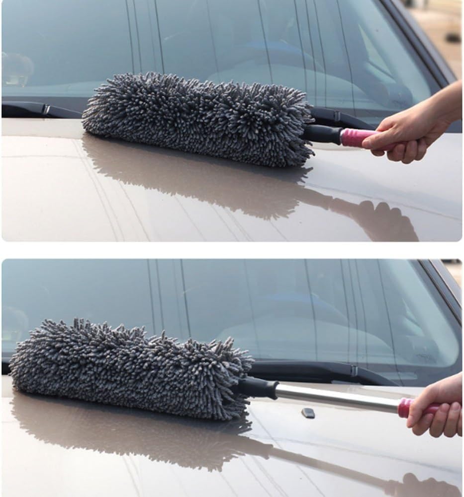 Car Wash Handy Mop with Extendable Dust Scratch Lightweight Brush, Removal, Resistant, (Gray) [Used]