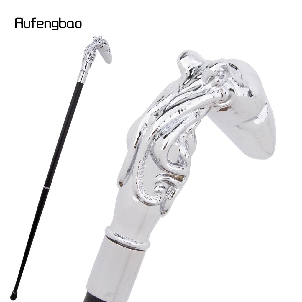 White Octopus Fish Squid Walking Cane Fashion Decorative Walking Stick Gentleman Elegant Cosplay Cane Knob Crosier 93cm