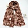 New Chidori Classic Soft Plaid Scarf for Women In Autumn and Winter British and Korean Version Warm and Versatile Scarf for Men Double Sided