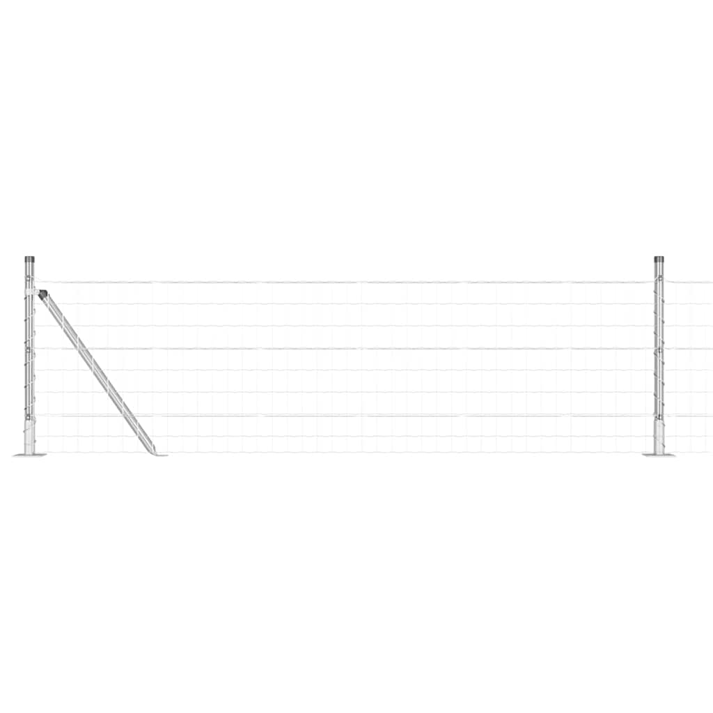 Welded Wire Fence with Concrete Foundation 10 x 0.4 m (W x H)