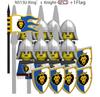 MOC Medieval Knights Figures Building Blocks Kraken Soldiers Bull Lion Army Shields Weapons Spear Helmets Bricks Toys Kids Gift