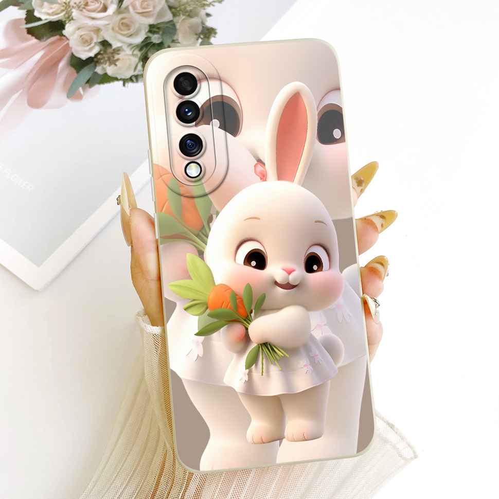 2022 For Huawei Honor 70 Pro Case Stylish Rabbit Pattern Cover Soft Silicone Casing For Honor70 Hono 70 Pro Back Cover Bumper