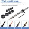 Drill Stop Collars, 16pcs Adjustable Depth Stop Collars for Drill Bits, Carbon Steel, Compatible with Drilling Machine